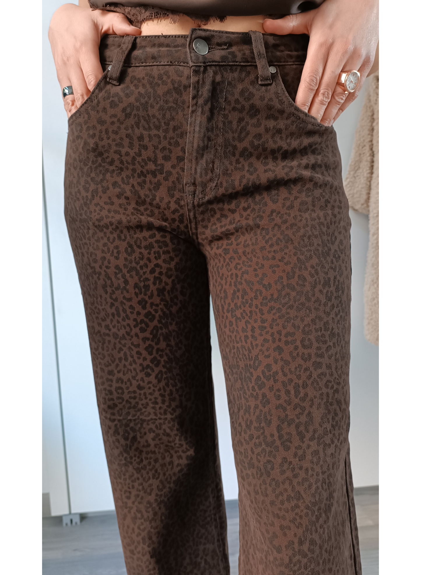 Pantaloni stampati animalier