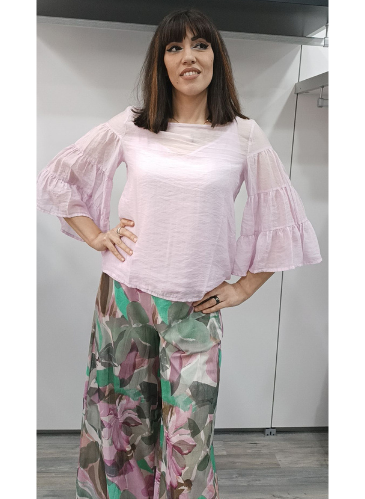 Blusa colore rosa pastello