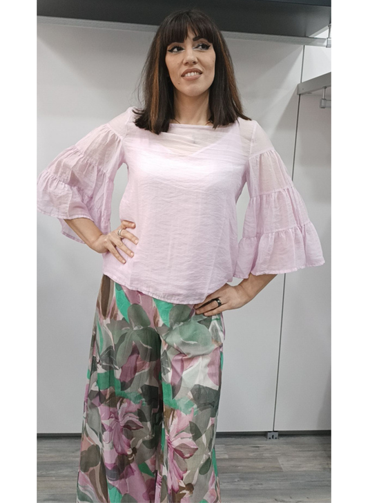 Blusa colore rosa pastello