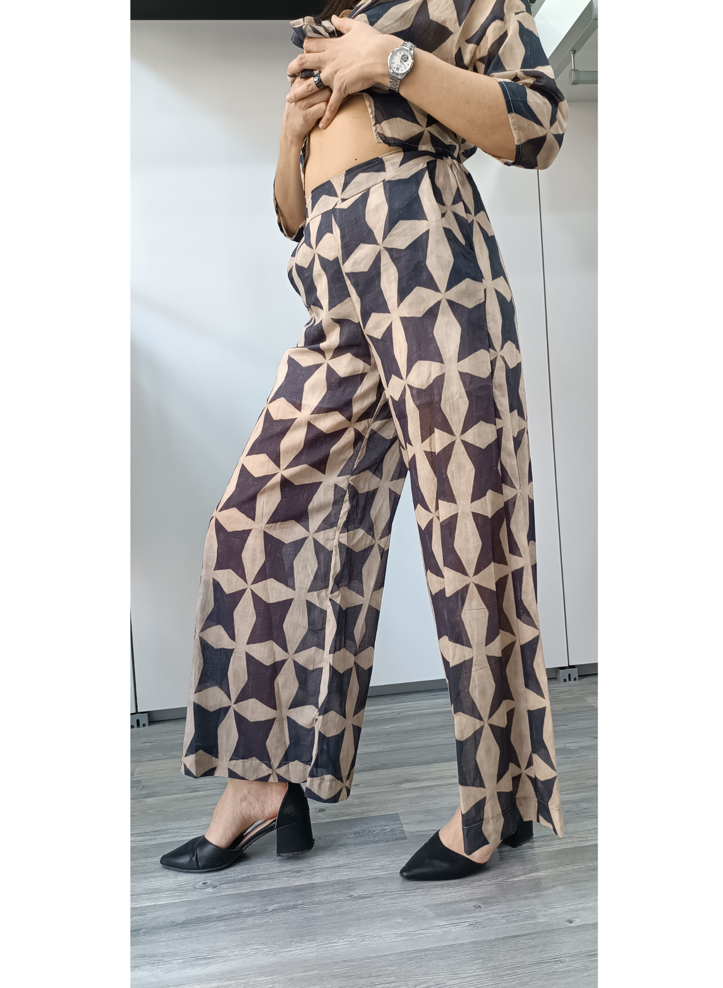 Pantaloni fantasia geometrica