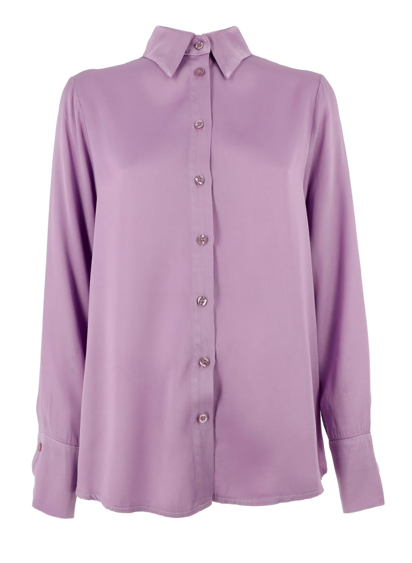 Camicia lilla in satin