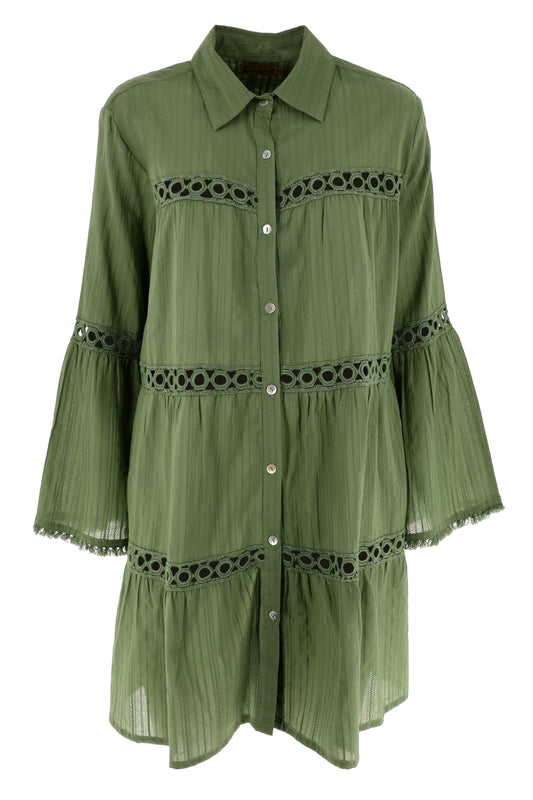 Abito camicia verde militare
