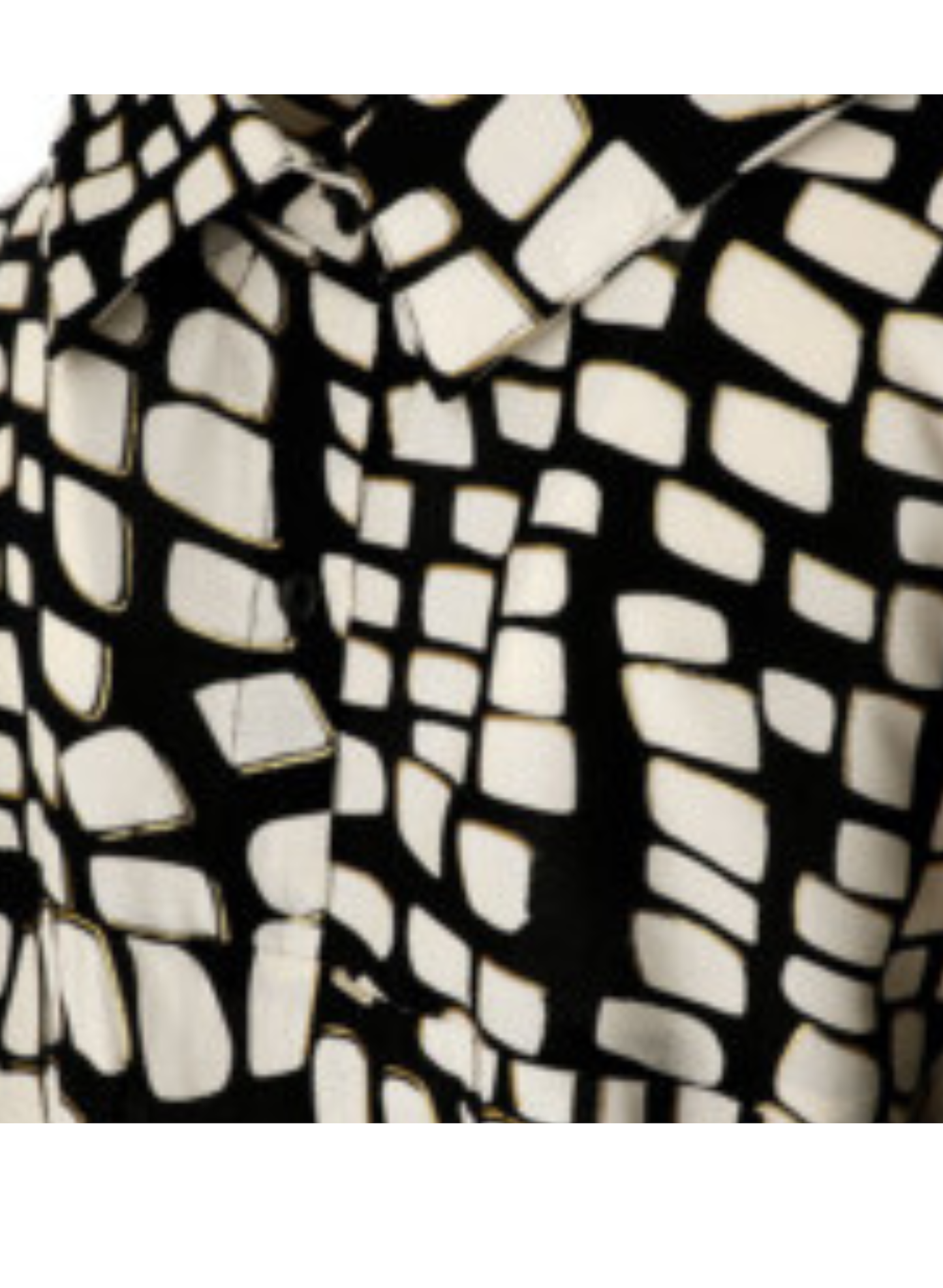 Camicia stampa astratta con lurex