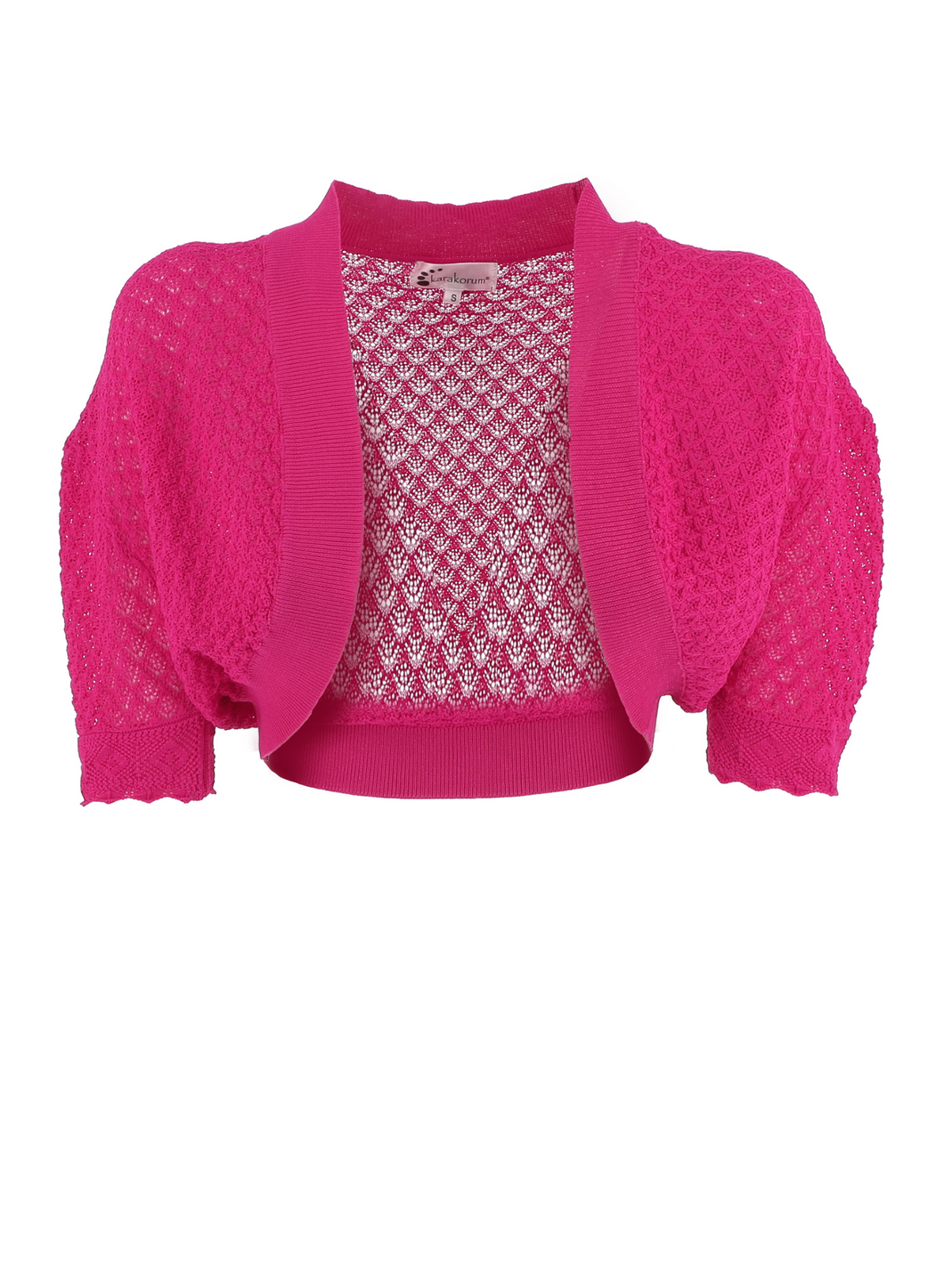Coprispalle fucsia in maglia operata